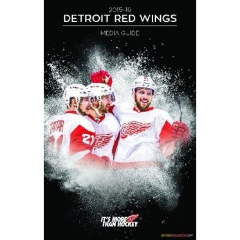 Detroit Red Wings Official Media Guide 2015-16 NHL Cover On 12x8in Metal Sign
